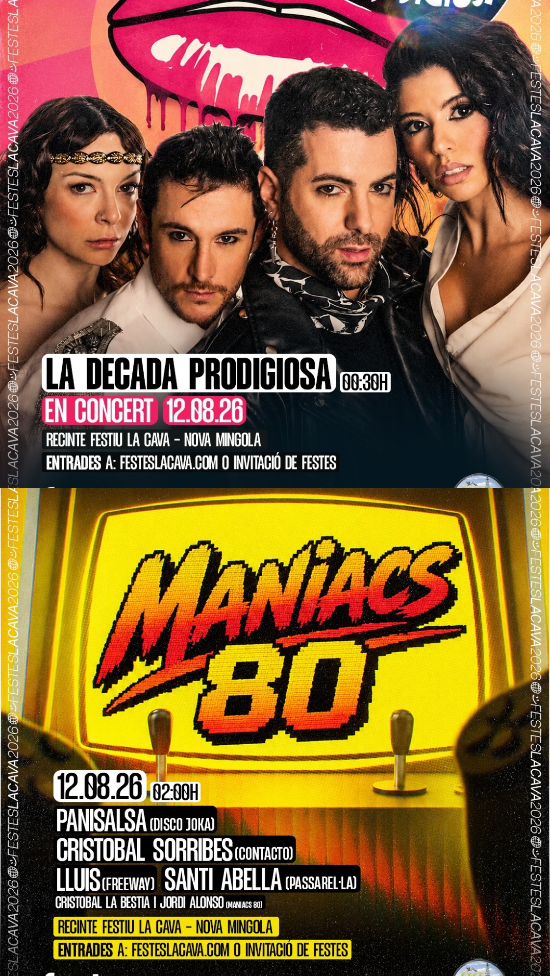 Concert La Década Prodigiosa + Maniacs 80